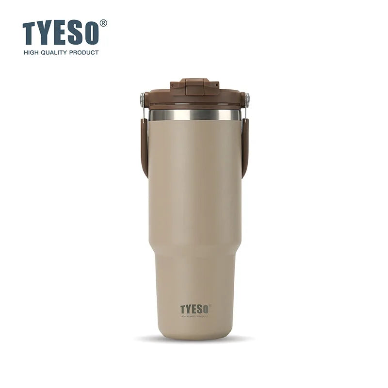 TYESO 600/900/1200ML Travel Coffee Mug Stainless Steel Double Walled Vacuum Water Bottle Tumbler Thermo Bottle Insulated Cup