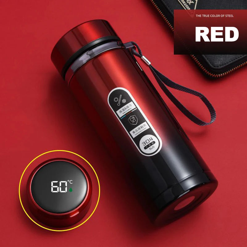 SoftAura Stainless Steel Thermos Bottle LED Temperature Display 500ML- 1L Sus304 Vacuum Flask Portable Cup  2026 New