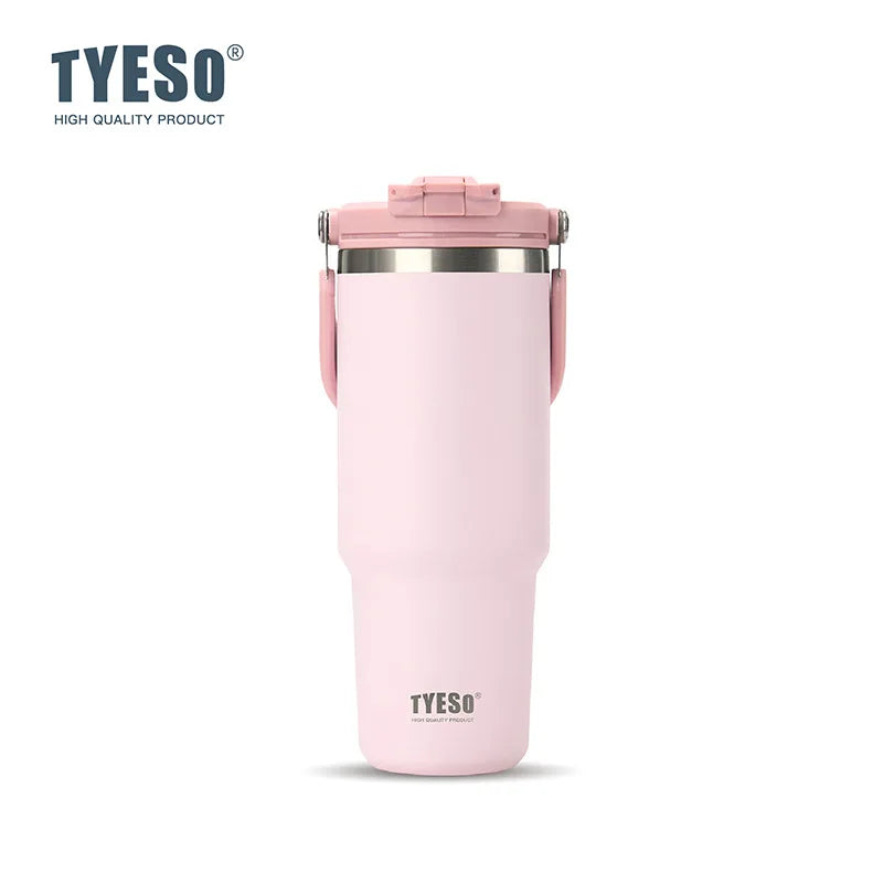 TYESO 600/900/1200ML Travel Coffee Mug Stainless Steel Double Walled Vacuum Water Bottle Tumbler Thermo Bottle Insulated Cup