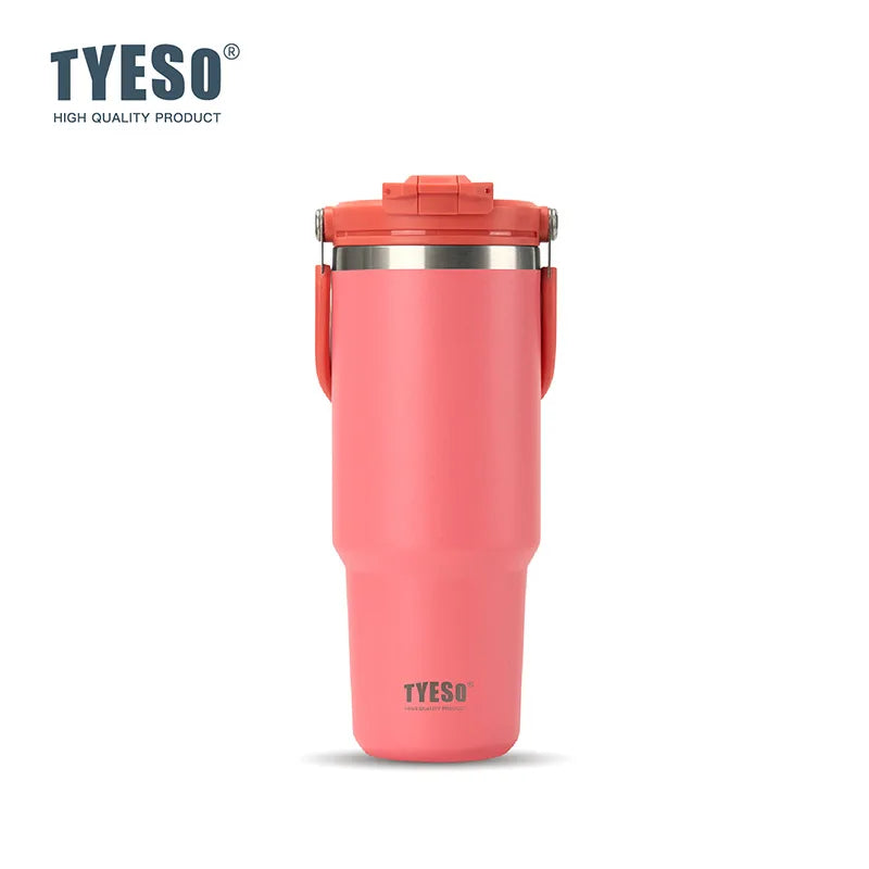 TYESO 600/900/1200ML Travel Coffee Mug Stainless Steel Double Walled Vacuum Water Bottle Tumbler Thermo Bottle Insulated Cup