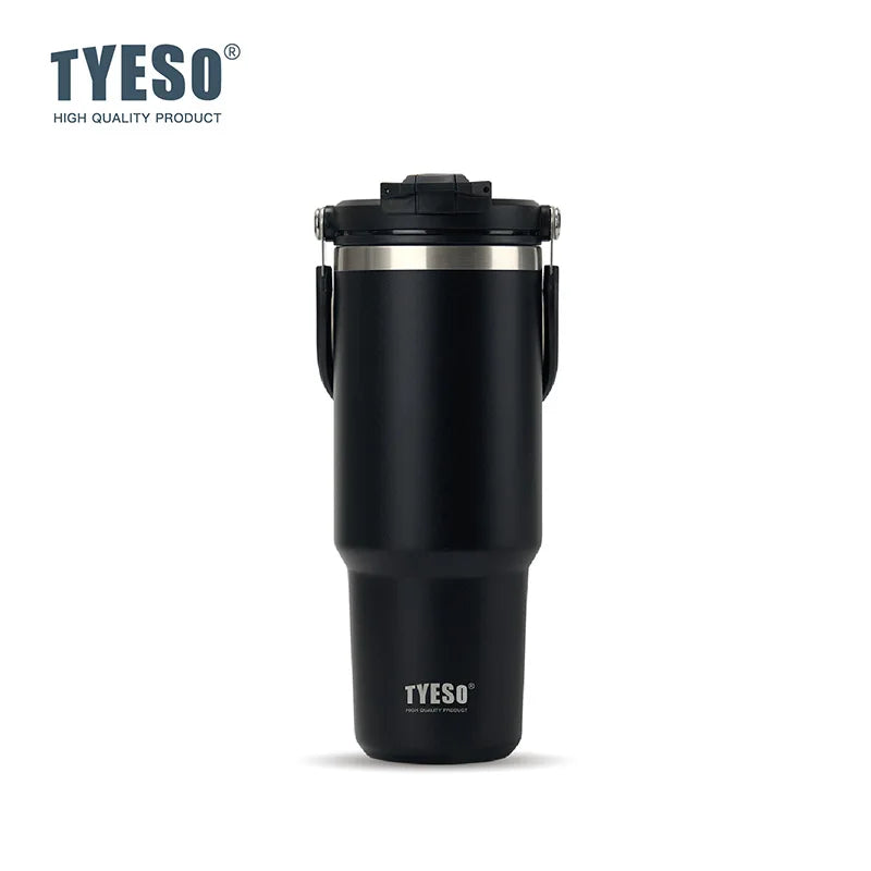 TYESO 600/900/1200ML Travel Coffee Mug Stainless Steel Double Walled Vacuum Water Bottle Tumbler Thermo Bottle Insulated Cup