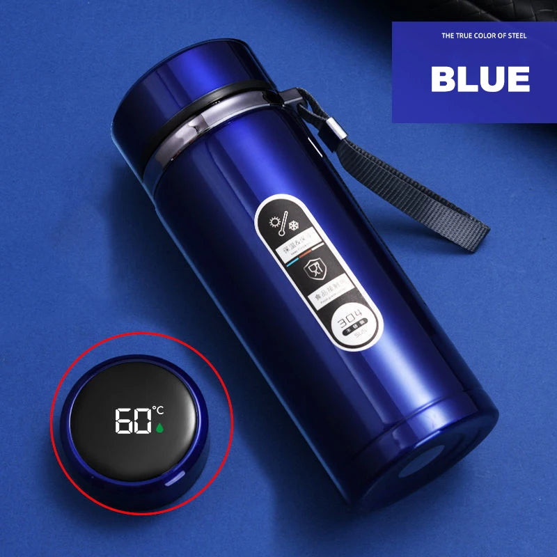 SoftAura Stainless Steel Thermos Bottle LED Temperature Display 500ML- 1L Sus304 Vacuum Flask Portable Cup  2026 New