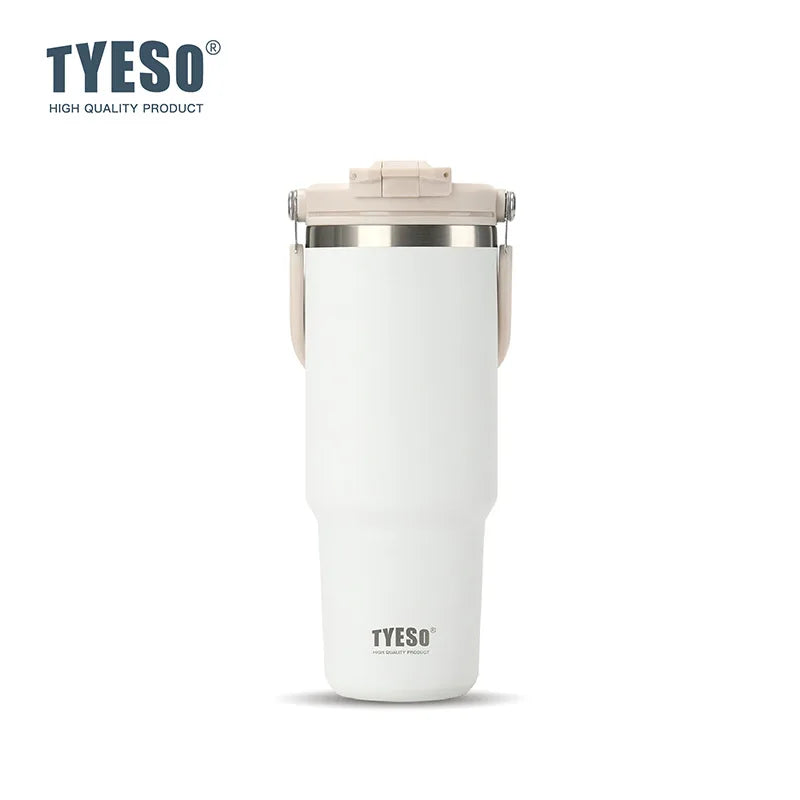 TYESO 600/900/1200ML Travel Coffee Mug Stainless Steel Double Walled Vacuum Water Bottle Tumbler Thermo Bottle Insulated Cup