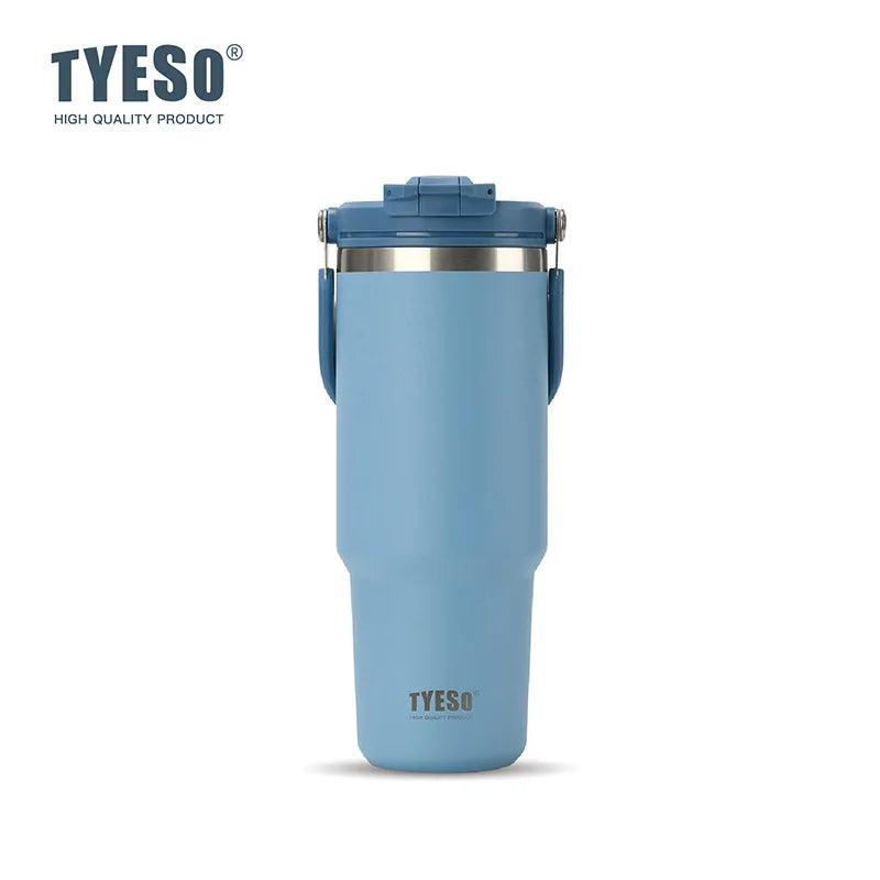 TYESO 600/900/1200ML Travel Coffee Mug Stainless Steel Double Walled Vacuum Water Bottle Tumbler Thermo Bottle Insulated Cup
