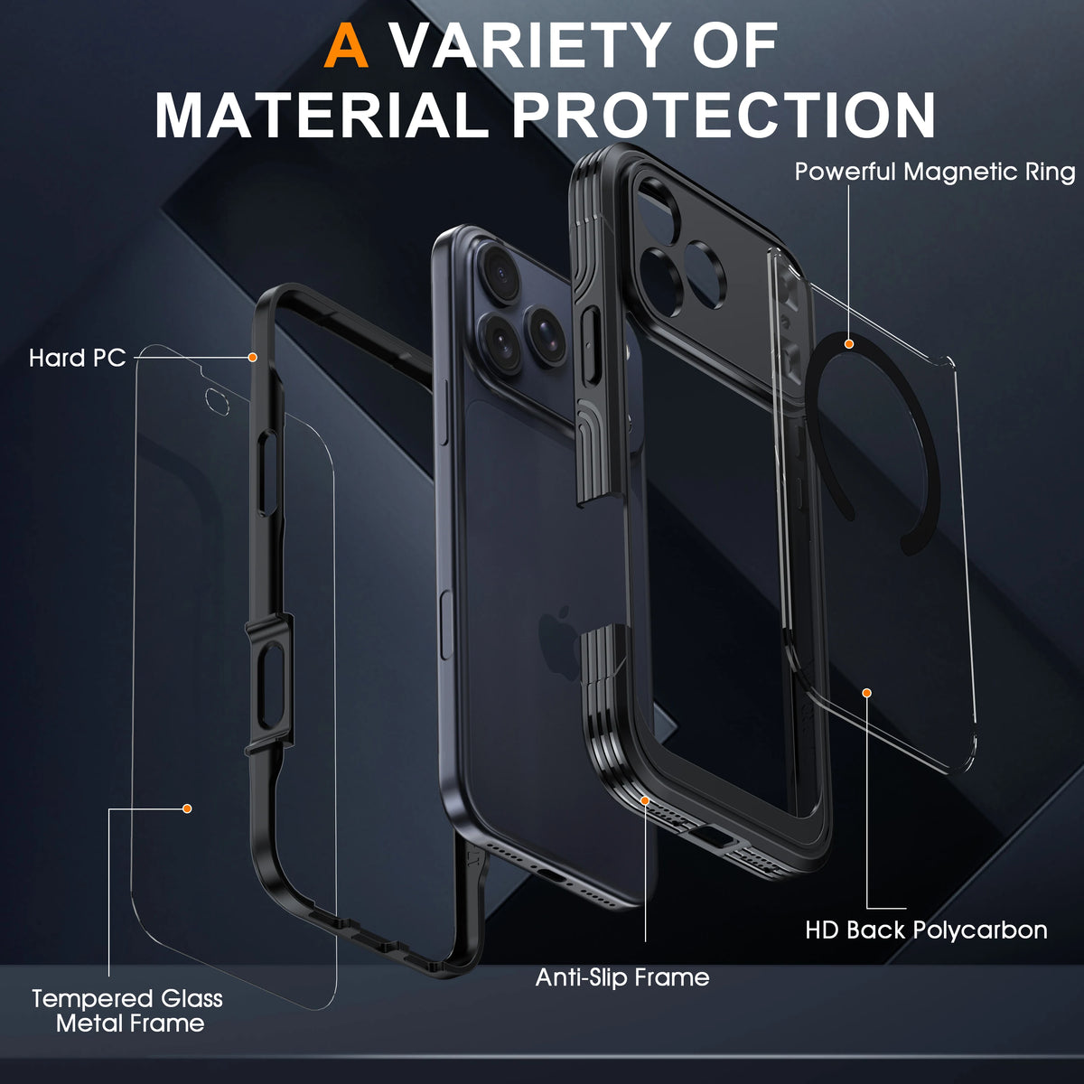 Premium Transparent Magnetic Case for iPhone 18 Pro Max