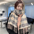 2025 Luxury Winter Cashmere Scarf Women New Design Warm Pashmina Long Tassel Scarves Female Print Shawl Thick Foulard Bufanda