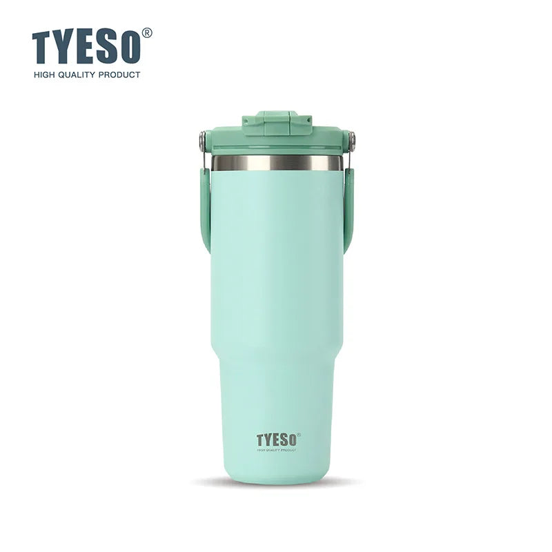 TYESO 600/900/1200ML Travel Coffee Mug Stainless Steel Double Walled Vacuum Water Bottle Tumbler Thermo Bottle Insulated Cup
