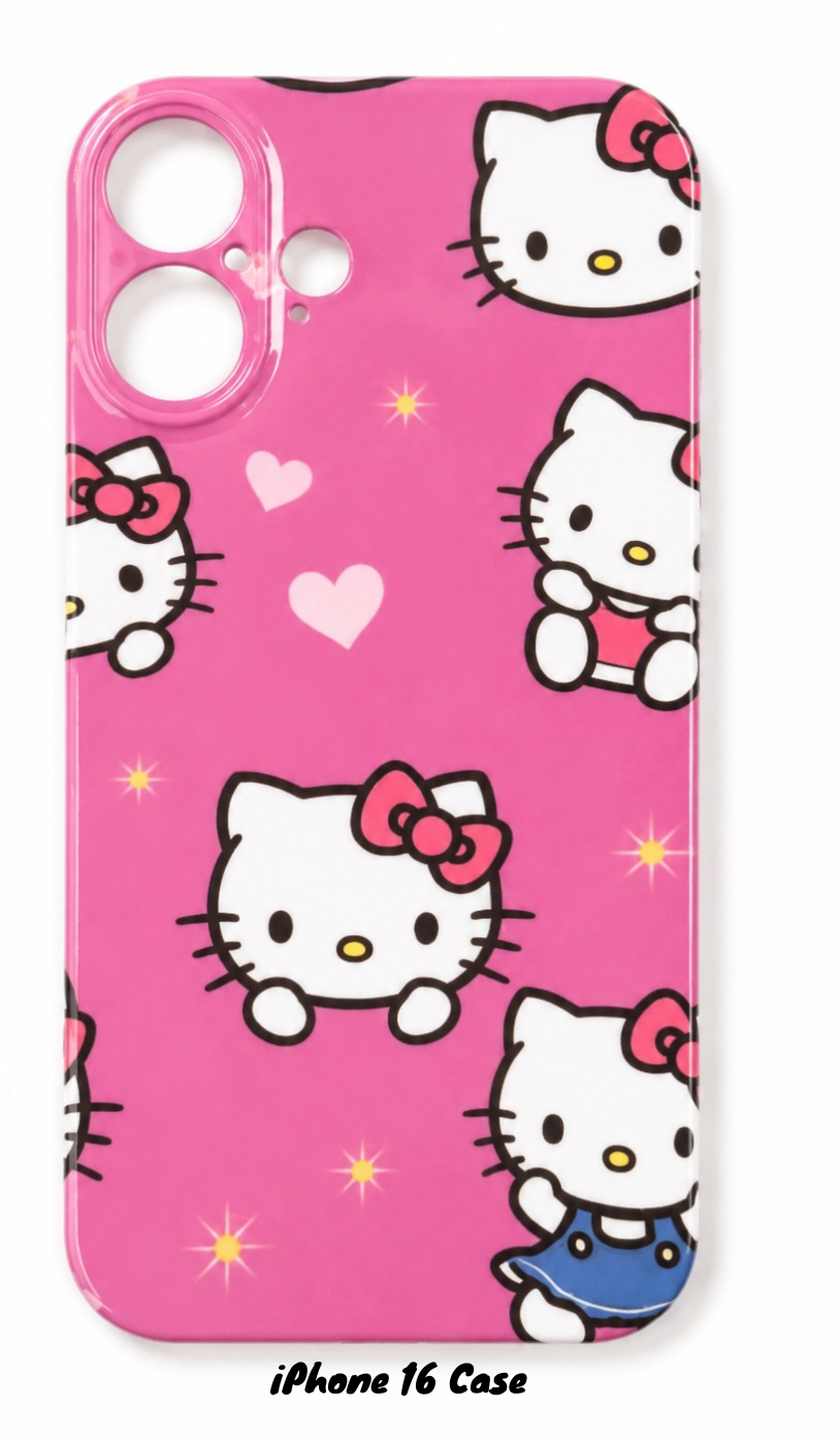 Hello Kitty iPhone 16 Case – Pink Cute Protective Phone Cover