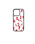 Title Red Bow iPhone 15 Pro Case with Matching Grip Stand – Shockproof Protective Cover