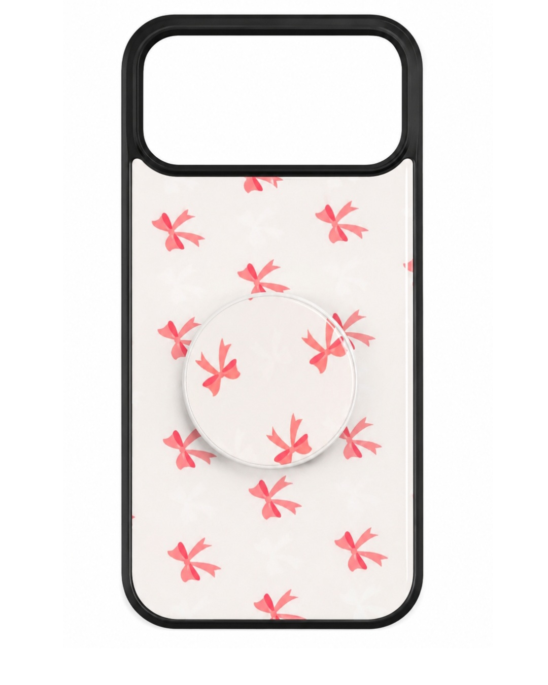 Pink Bow Phone Case with Pop Grip – iPhone 17 Pro Max
