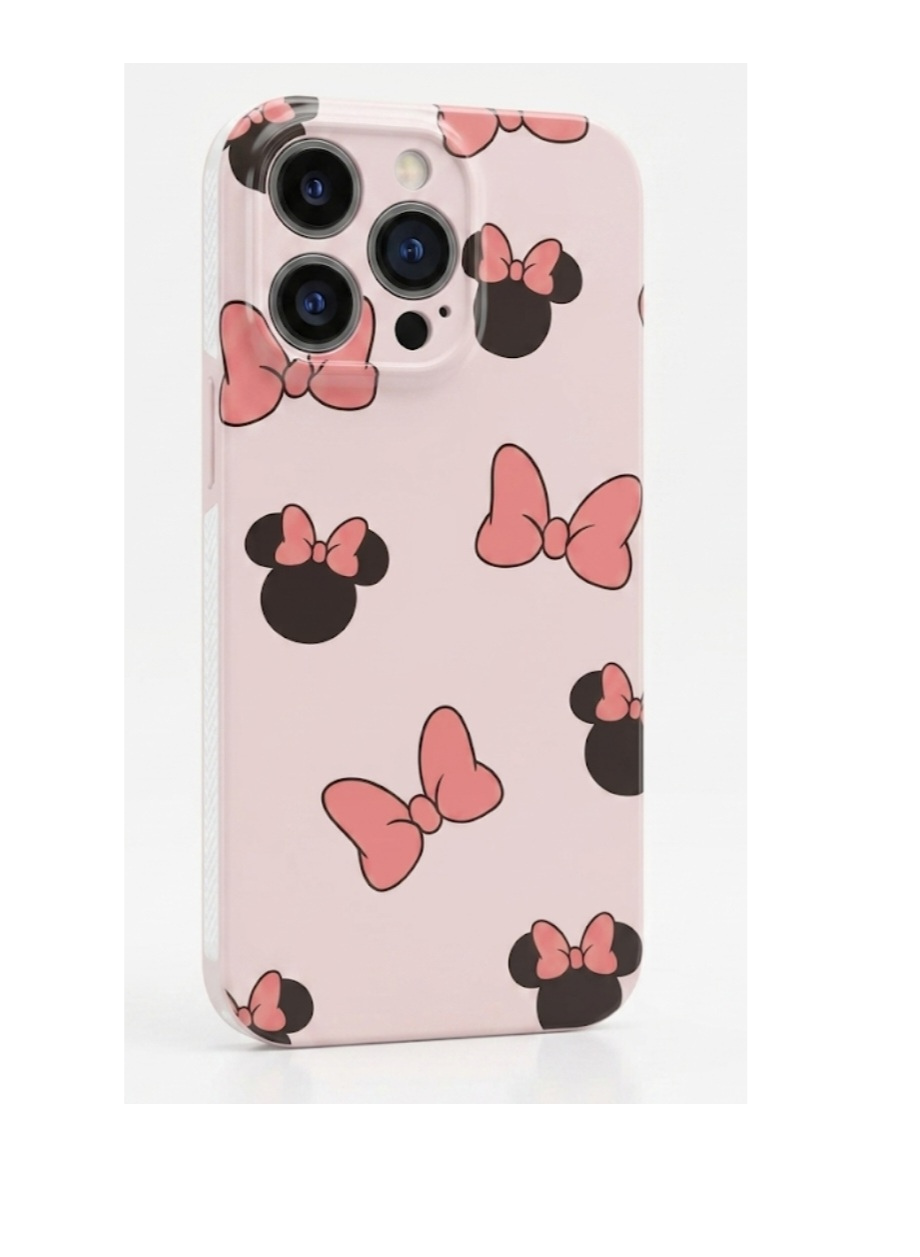 Pink Cute Minnie Bow Phone Case Slim &amp; Protective Cover. iPhone CASE 16 PRO