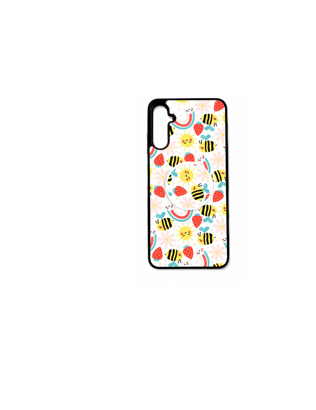 Cute Bee &amp; Rainbow Samsung Phone Case with Matching Pop Grip – SXA05S