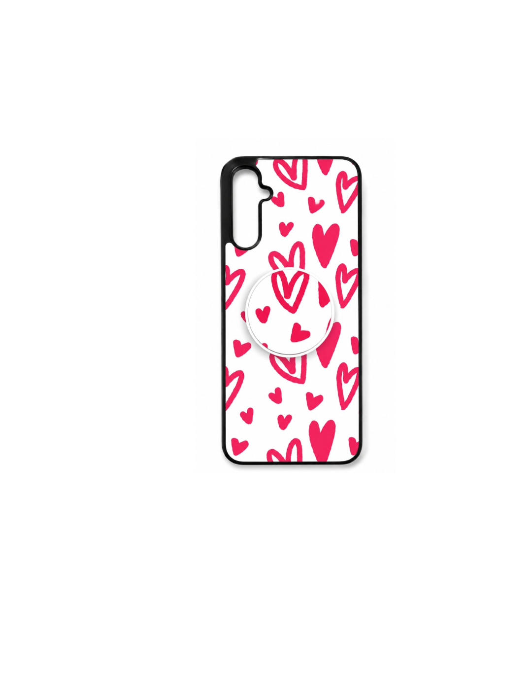 Heart Pattern Samsung Phone Case with Matching Pop Grip – SXA05S