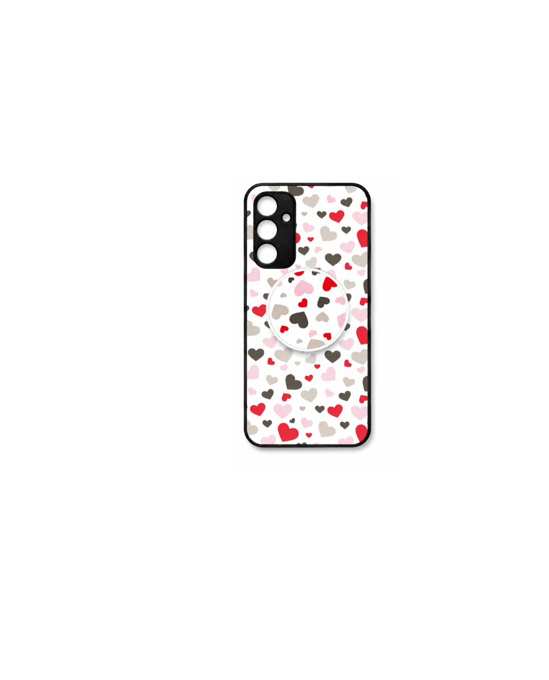 Heart Pattern Samsung Galaxy A54 5G Phone Case with Matching Pop Grip